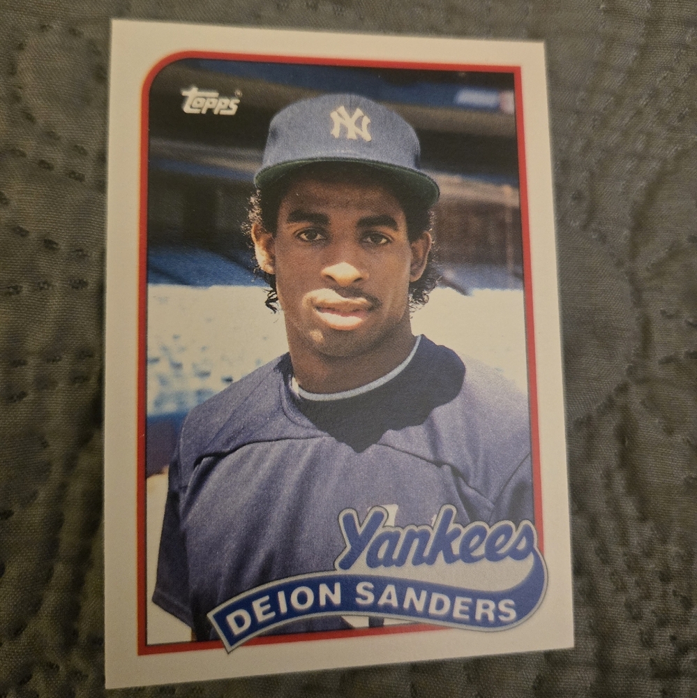 Topps Yankees Deion Sanders Baseball Card